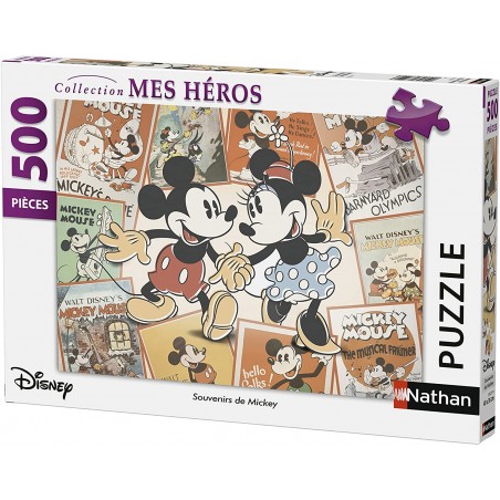 Nathan - Puzzle 500 pièces - Souvenirs de Mickey - Disney