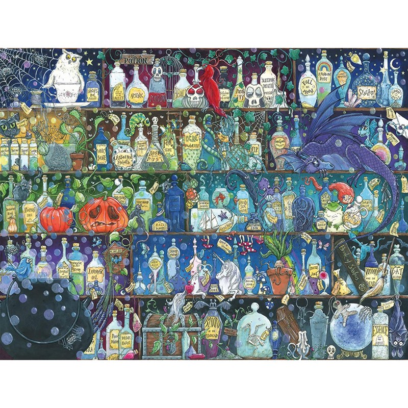 Ravensburger - Puzzle 2000 pièces - L'étagère à potions - Zoe Sandler