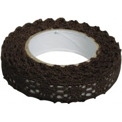 Rayher - Rouleau de washi tape - Dentelle noire - 17 mm - 2,5 mètres