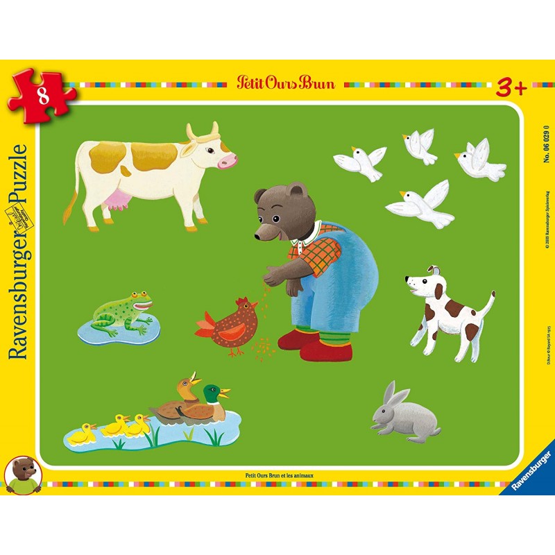 Ravensburger - Puzzle 8 pièces - Petit Ours Brun et Les Animaux