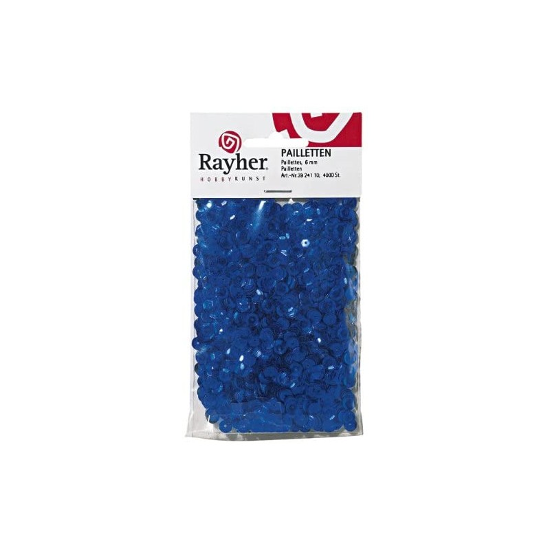 Rayher - Blister de 4000 paillettes bombées percées sequin - Blanc - 6 mm