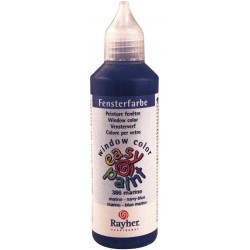 Rayher - Tube de peinture pour fenêtre - Bleu marine - 80 ml