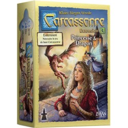 Asmodee - Jeu de société - Carcassonne - Extension Princesse et Dragon