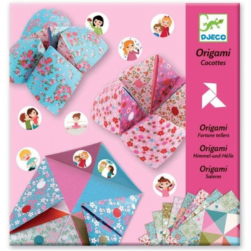 Djeco - DJ08773 - Origami - Cocottes à gages - Fleurs