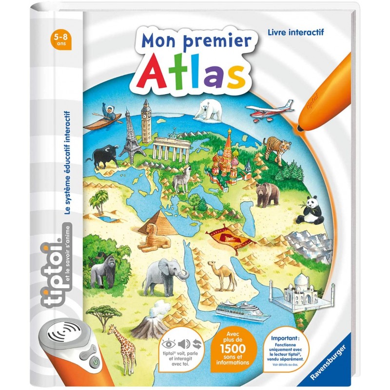 Ravensburger - Livre interactif tiptoi - Mon Premier Atlas - 00628