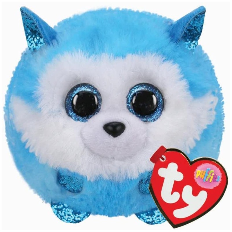 Peluche TY - Puffies 10 cm - Prince le chien husky