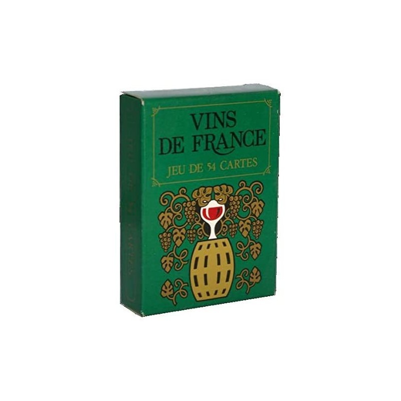Jeu de société - Jeu de 54 cartes - Vins de France - Coloris aléatoire