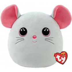 Peluche TY - Coussin 40 cm - Catnip la souris grise