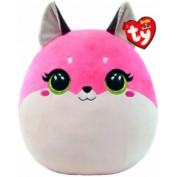 Ty Squish a boos-Coussin Roxie Le Renard 20cm, Rose, TY39223, 20 cm