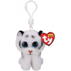 Peluche TY - Porte clé - Tundra le tigre blanc