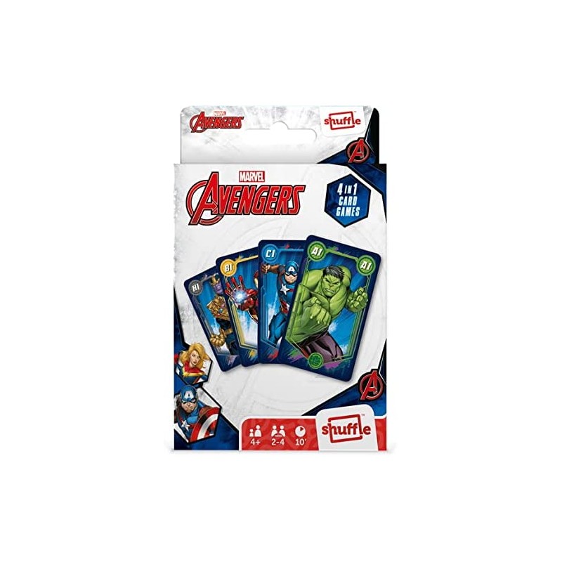 Jeu de société - Jeu de 4 en 1 - Jeu de 7 famille et actions - Marvel Avengers