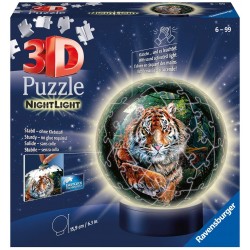 Ravensburger - Puzzle 3D Ball 72 pièces illuminé - Les grands félins