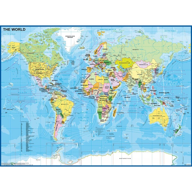 Ravensburger - Puzzle 200 pièces XXL - Carte du Monde