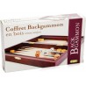 Jeu de société - Coffret de Backgammon en bois - Teinte acajou