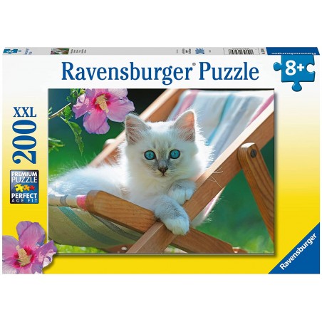 Ravensburger - Puzzle 200 pièces XXL - Chaton blanc