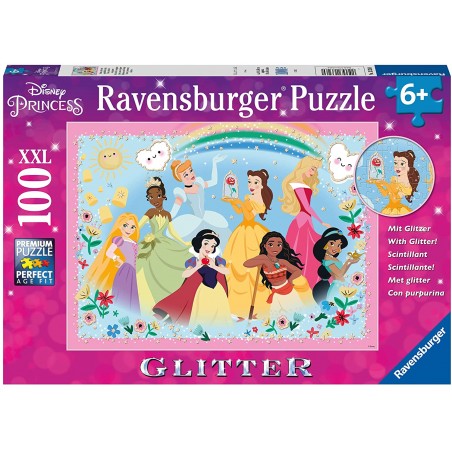 Ravensburger - Puzzle 100 pièces XXL - Fortes, belles et courageuses - Disney Princesses