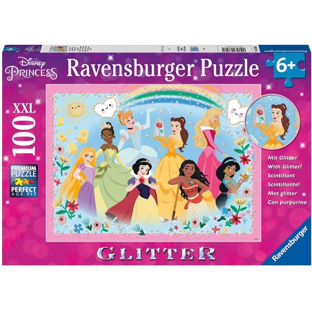 Ravensburger - Puzzle 100 pièces XXL - Fortes, belles et courageuses - Disney Princesses