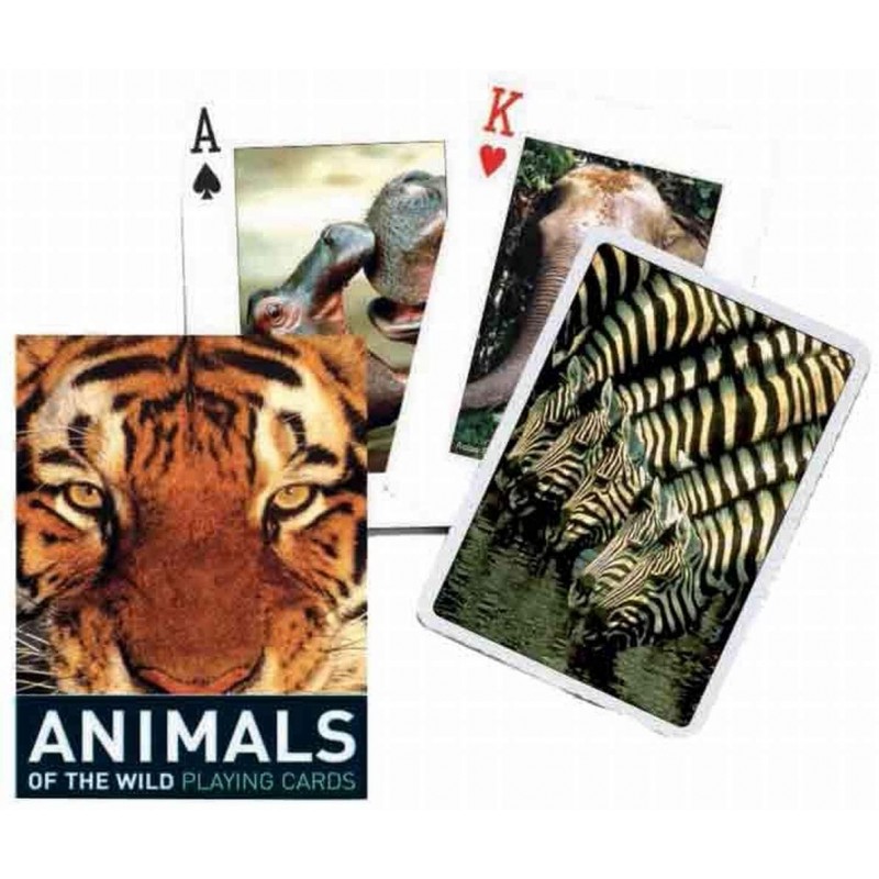 Piatnik - Jeu de cartes - Jeu de 55 cartes animaux sauvages