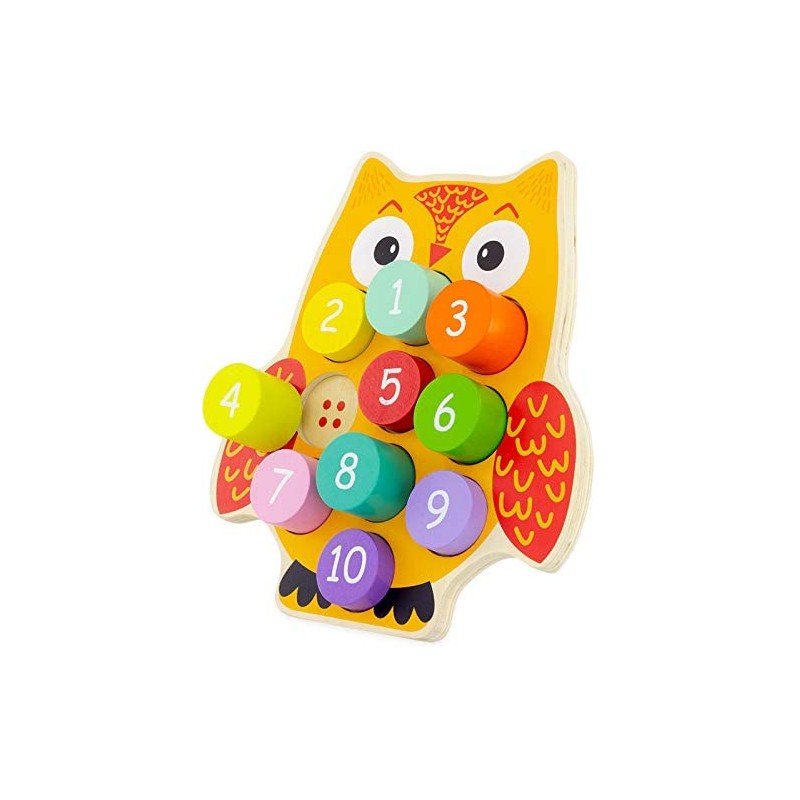 Ulysse- Puzzle : Hibou Compteur (10 pcs) Bois, 1519