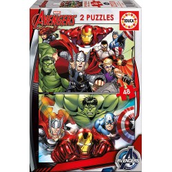 Educa - Puzzle 2x48 pièces - Avengers