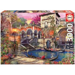 Educa - Puzzle 3000 pièces - Romance à Venise