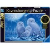 Ravensburger - Puzzle Star Line 500 pièces - Chouettes au clair de lune