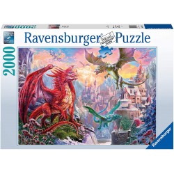 Ravensburger - Puzzle 2000 pièces - Terre de dragons