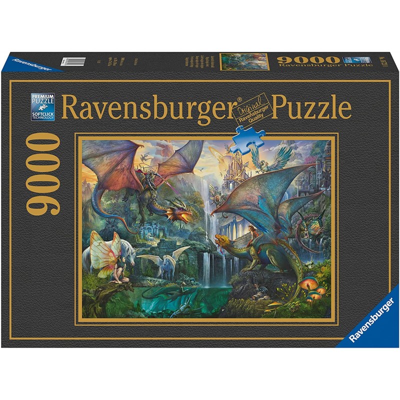 Ravensburger - Puzzle 9000 pièces - La forêt Magique des Dragons