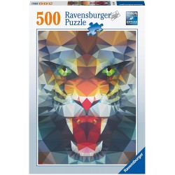 Ravensburger - Puzzle 500 pièces - Lion de polygone