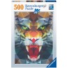 Ravensburger - Puzzle 500 pièces - Lion de polygone