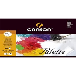 Canson - Beaux arts - Bloc collé en palette pelable - 40 feuilles - 24x32 cm - 95 g/m2