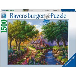 Ravensburger - Puzzle 1500 pièces - Cottage au bord de la rivière