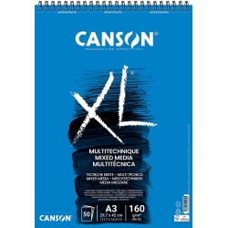 Canson - Beaux arts - Bloc XL à spirales - 50 feuilles de dessin - A3 - 160 g/m2