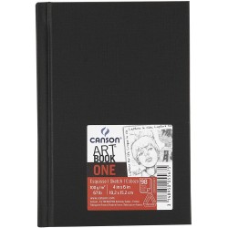 Canson - Beaux arts - Carnet Art Book noir - 100 feuilles de croquis - 10 x 15 cm - 100 g/m2