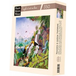 Michèle Wilson - Puzzle d'art en bois - 350 pièces - Toucans à Carène - Thomas