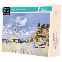 Michèle Wilson - Puzzle d'art en bois - 250 pièces - Sur les planches de Trouville - Monet