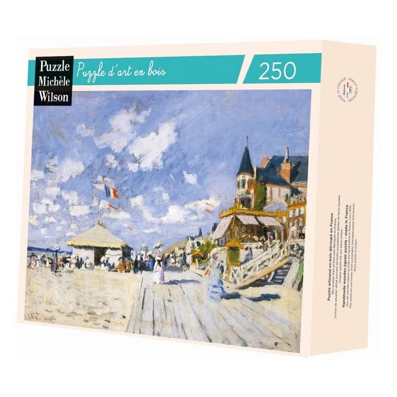 Michèle Wilson - Puzzle d'art en bois - 250 pièces - Sur les planches de Trouville - Monet