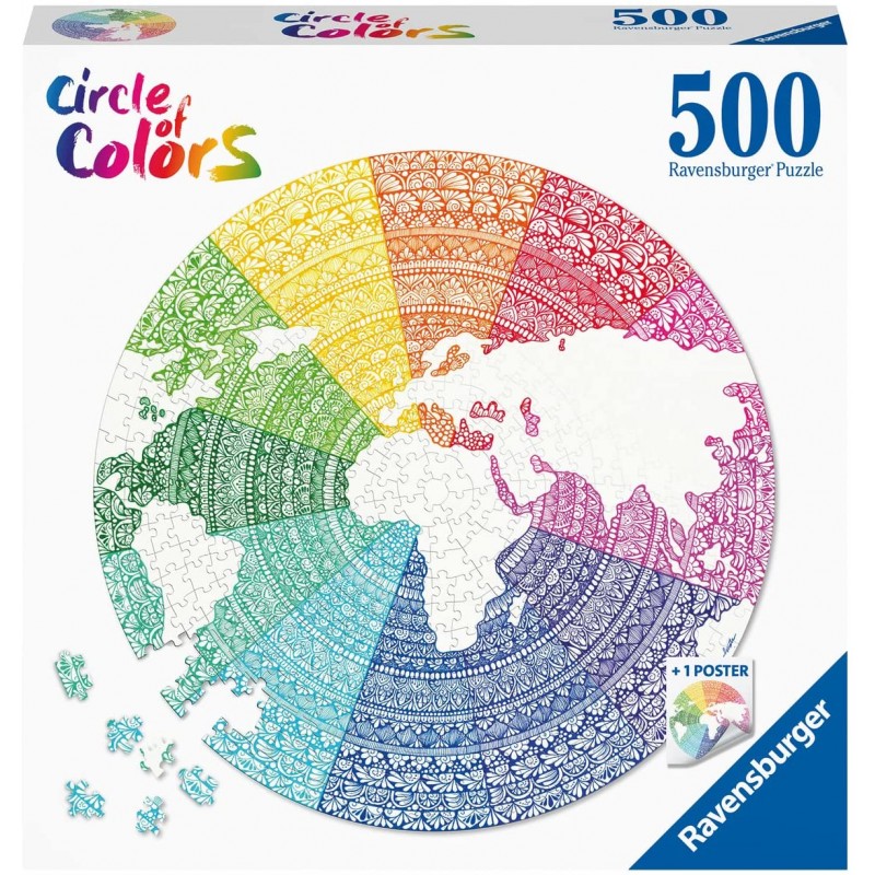 Ravensburger - Puzzle Rond 500 pièces - Mandala