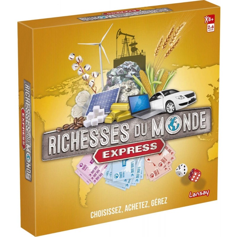 Jeu Richesse De France Richesses du Monde - Edition Express - Jeu de société - Lansay