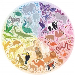 Ravensburger - Puzzle rond 500 pièces - Animaux - Circle of Colors