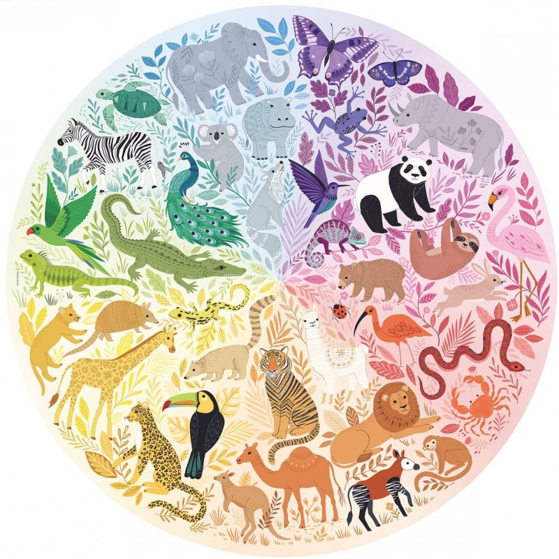 Ravensburger - Puzzle rond 500 pièces - Animaux - Circle of Colors