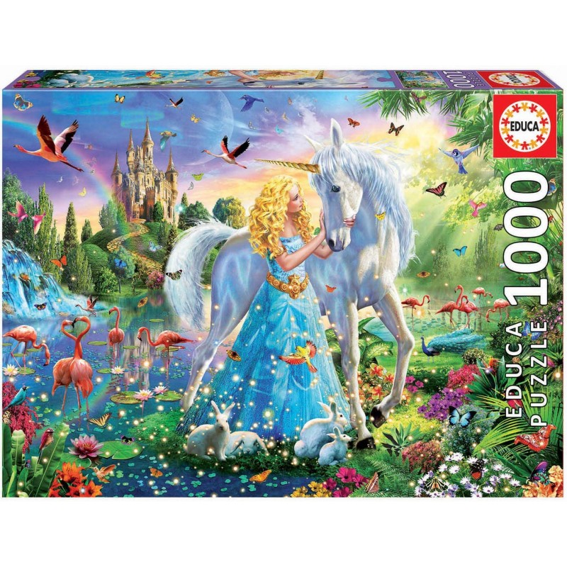 Educa - Puzzle 1000 pièces - La princesse et la licorne