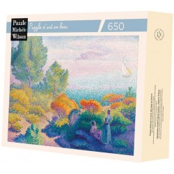 Michèle Wilson - Puzzle d'art en bois - 650 pièces - Deux femmes au bord de la mer - Cross