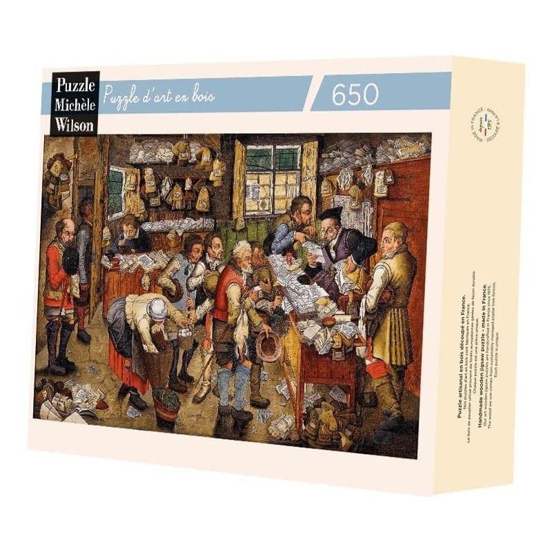 Michèle Wilson - Puzzle d'art en bois - 650 pièces - L'avocat de village - Brueghel
