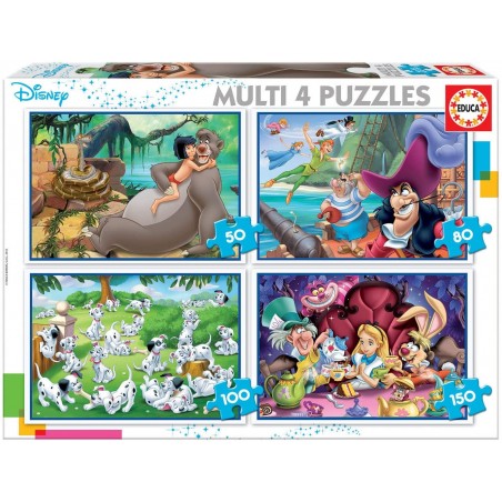 Educa - Puzzle 50, 80, 100 et 150 pièces - Disney classiques