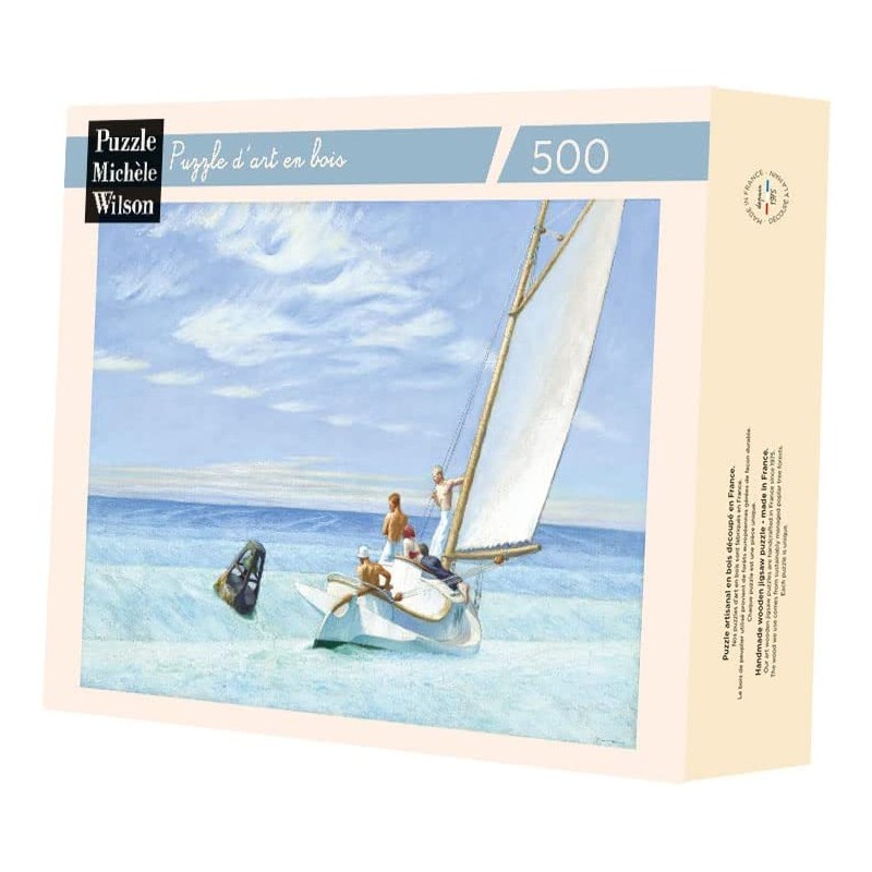 Michèle Wilson - Puzzle d'art en bois - 500 pièces - La Houle - Hopper