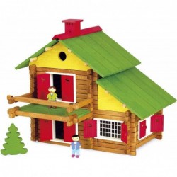 Jeujura - 8004- Jeux de Construction-Mon Chalet en Bois - 175 Pieces