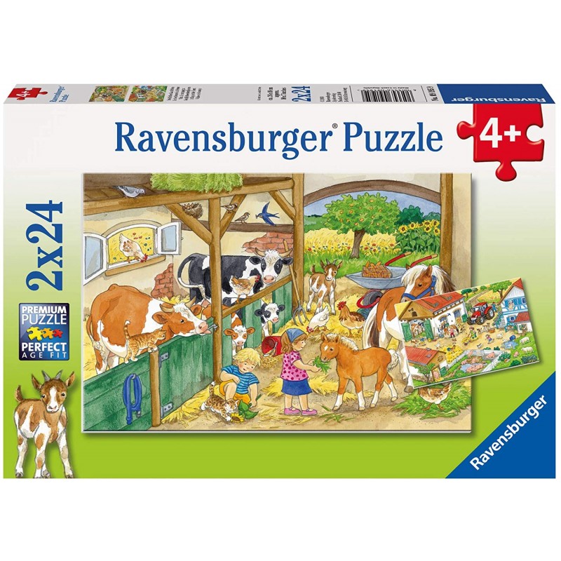 Ravensburger - Puzzles 2x24 pièces - Le bonheur à la ferme