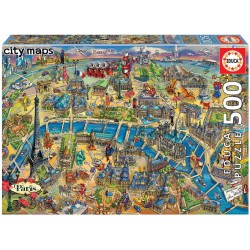 Educa - Puzzle 500 pièces - Plan de Paris