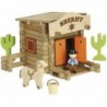 Jeujura - 8066- Jeux de Construction-Far West - Sherif - 80 Pieces